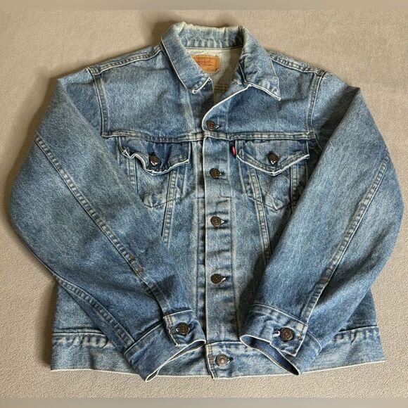 Vintage Levi’s 1980’s Jean Denim Jacket Blue Rare Mens size 40 Made in Usa - Picture 1 of 16
